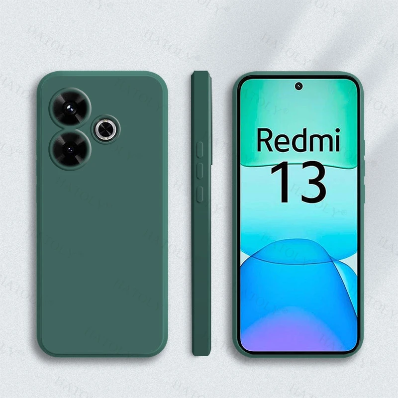 Xiaomi Redmi 13 için Kılıf Kapak Redmi 13 4G Yumuşak Orijinal Sıvı Silikon Şeker Renk Case Arka Redmi 13 Kılıf 6.79 inç