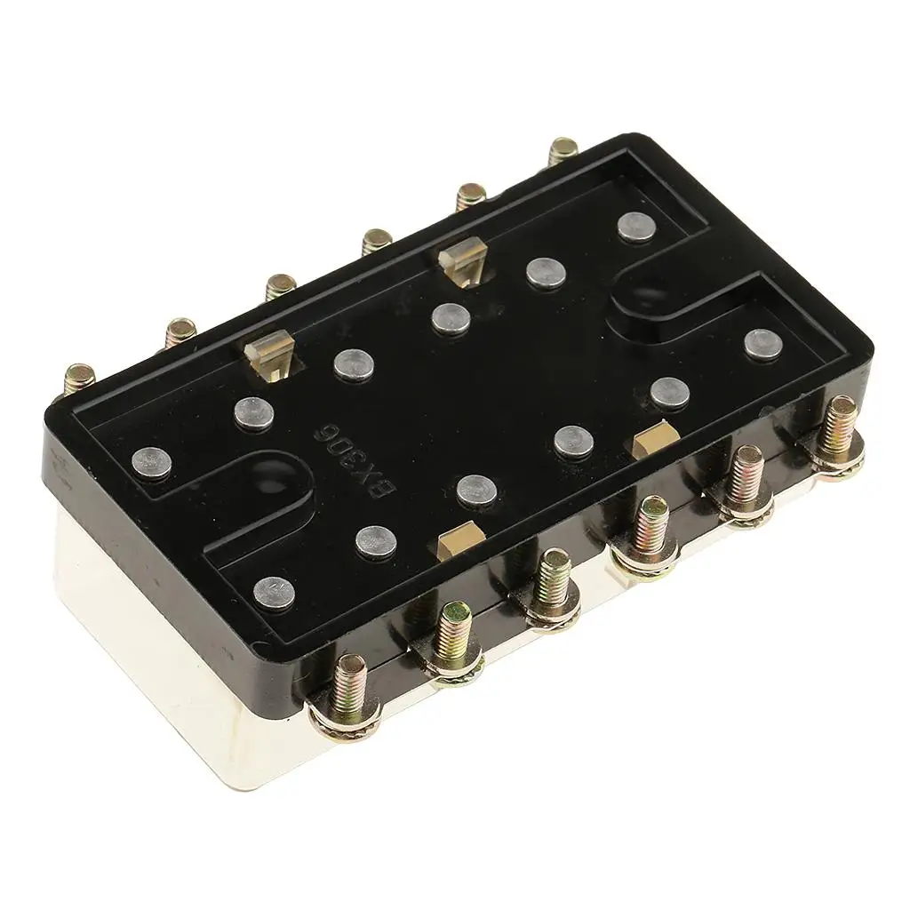 Car Audio 12V 6way Fuse Box Holder Square Fuse Case Waterproof Kit for Small Fusebox Motorhome Boat RV Vehicles