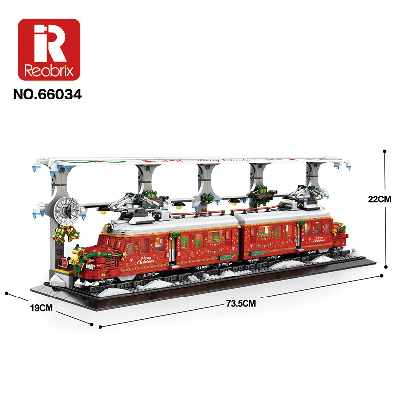 Realistic Highly Detailed Train Building Block Model  Perfect for Christmas, Birthdays & Home Decor/Collectible Display