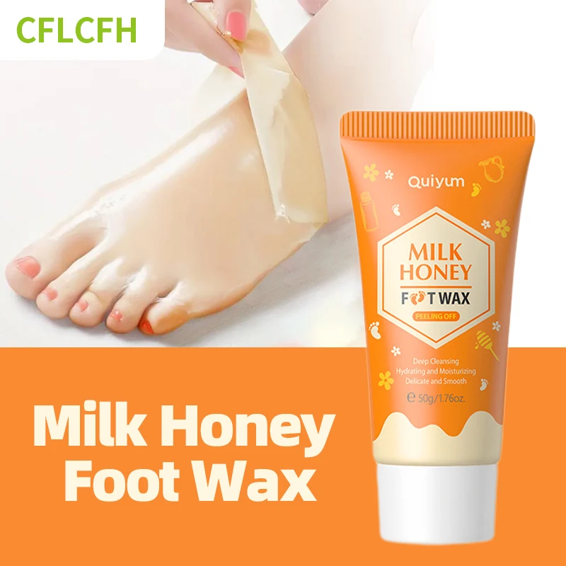 

Milk Honey Foot Wax Moisturizing Hydrating Foot Mask Nourish Whitening Exfoliating Peel Dead Skin Callus Remover Feet Care 50G