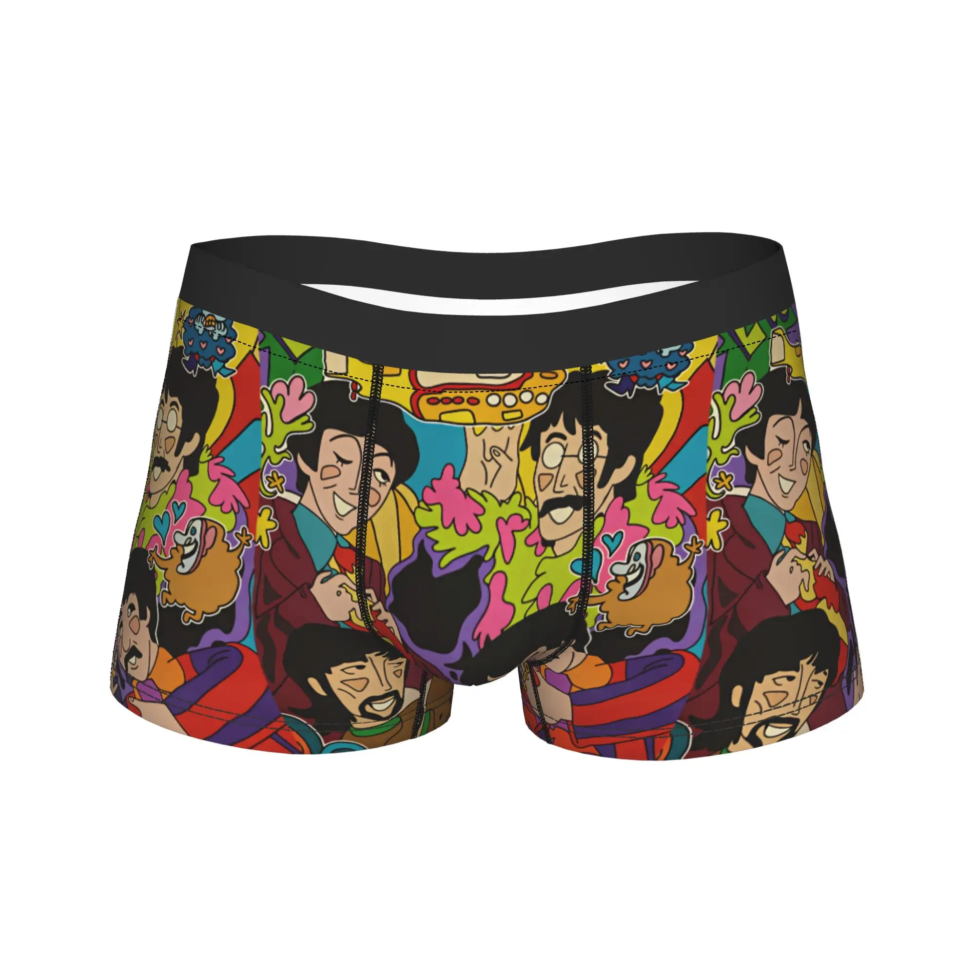Álbum de Música Beatle Yellow Submarine Underwear     Calzoncillos Boxer Estampados en Oferta, Ropa Interior Masculina Transpirable, Calzoncillos Cortos, Regalo