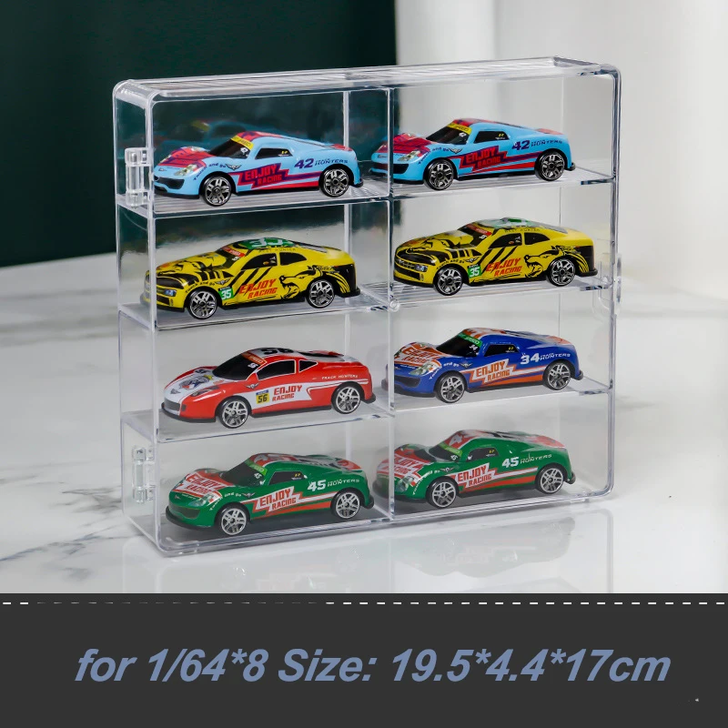 Model Car Display Box 1/64,1/24 Diorama Garage Carpark Acrylic Model Scene Toys Set Gifts For Children Collection(Without cars)