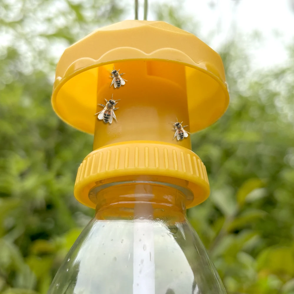 Useful Yellow Fruit Fly Trap Killer Plastic Cap Orchard Insect Drosophila Catcher Anti Pest Control Attracting Trapping Agent