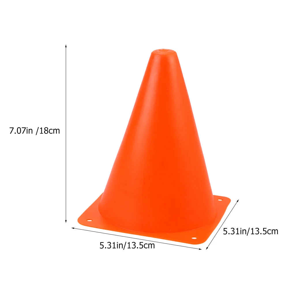 10 Pcs Flag Bucket Traffic Cone 18cm Logo Skate Soccer Obstacle Athletic Cones Plastic Small for Sports