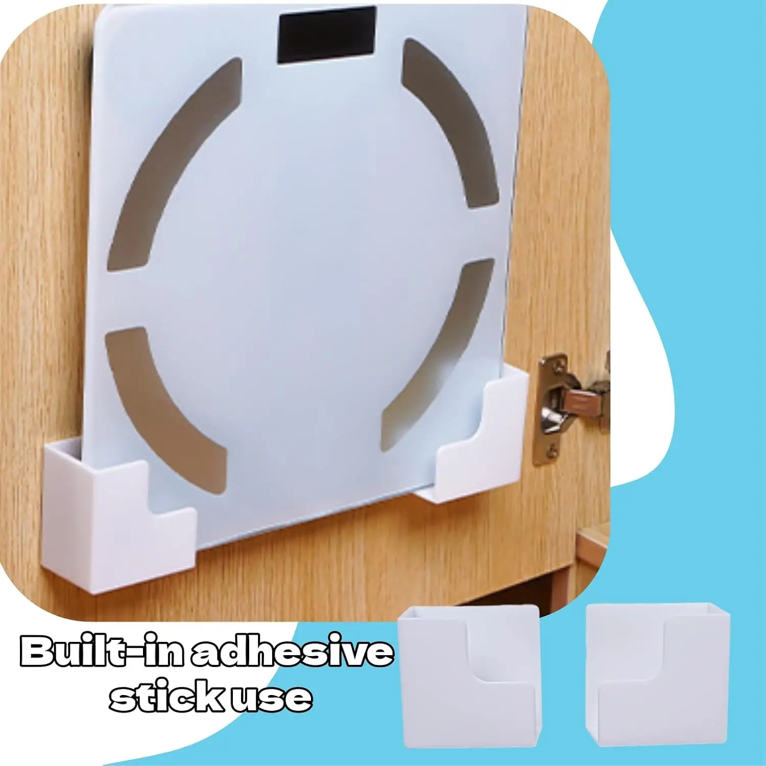 2pcs Scale Storage Rack Wall-mounted Weight Scale Storage Rack Plastic Bracket Space-saving Fitness Scale Plastic Bracket