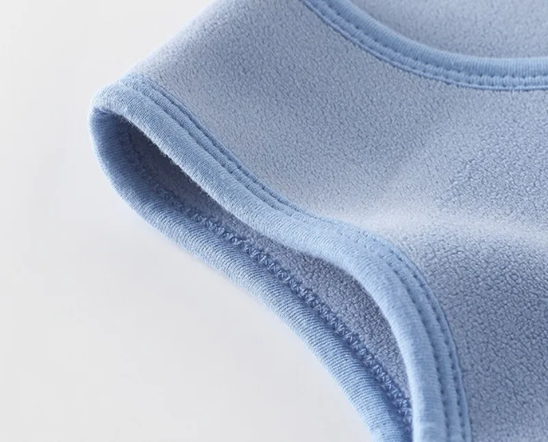 Babyweste aus Polarfleece, ultraweiche und antistatische Kleinkindweste mit niedlichem Cartoon-Bär für Neugeborene, Jungen und Mädchen, 0–4 Jahre – Detail 8