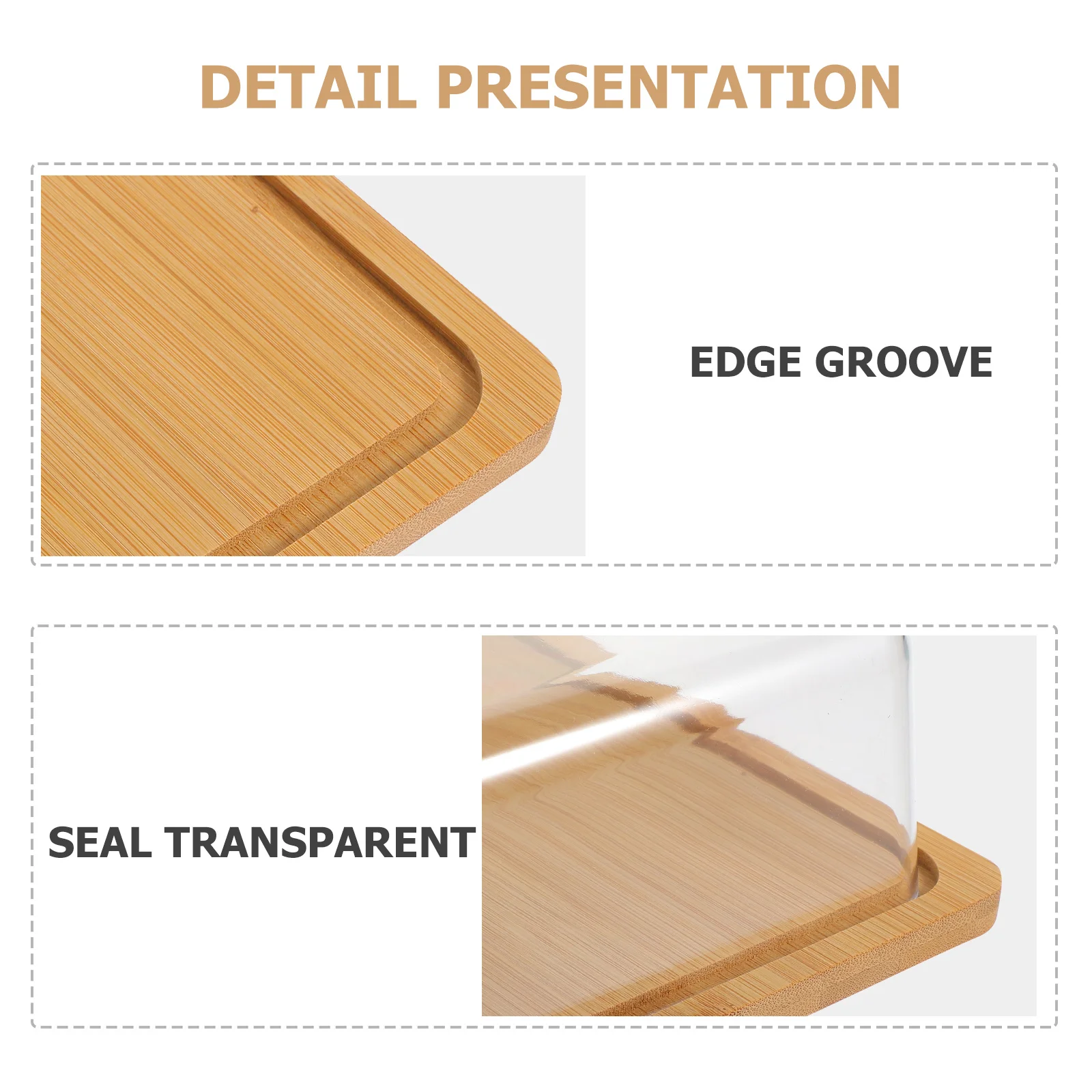 

1 комплект подставки для торта с акриловым куполом, бамбуковый поднос, покрытая тарелка для торта, стильная для свадебных вечеринок, акриловый купол