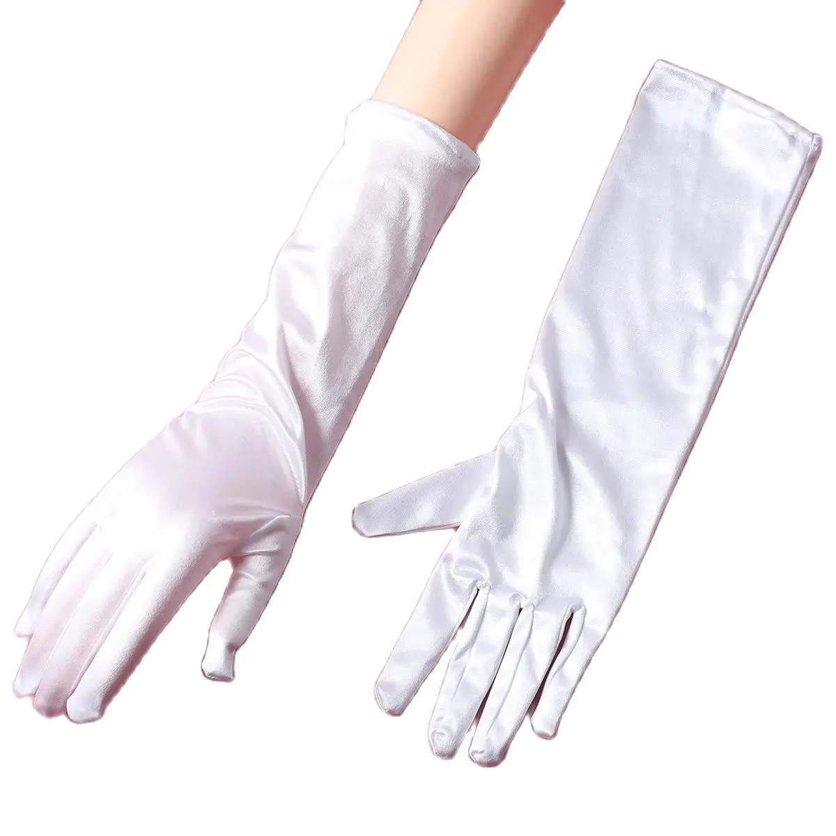 Gants de Patients Mmob Sexy Blancs, Longueur Coude, Gants de Mariage pour Dames, Adaptés à la ix