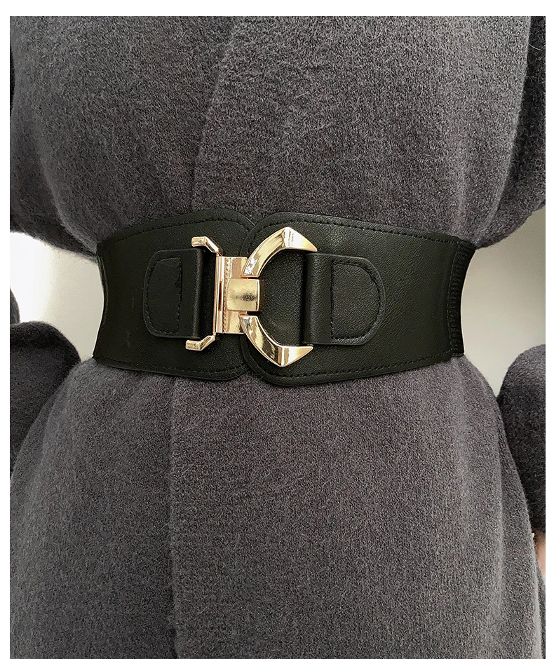 Women's Korean Retro Elastic Adjustable Decorative Waist Cincher, Versatile High-Quality Uncommon Wide Belt