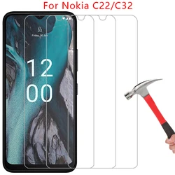 tempered glass for nokia c22 c32 phone case on nokiac22 nokiac32 c 22 32 22c 32c back cover 360 protective c22case c32case cas