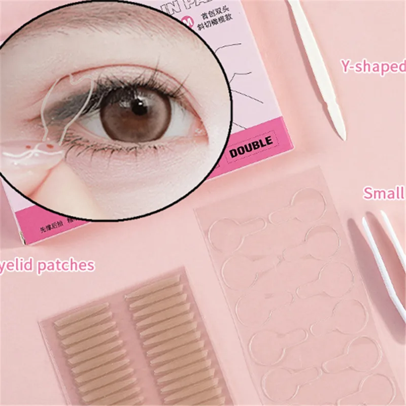 122 Pz/scatola Doppia Palpebra Adesivi Con Manico Naturale Invisibile di Lunga Durata Modellatura Grandi Occhi Strisce di Bellezza Strumenti di Trucco