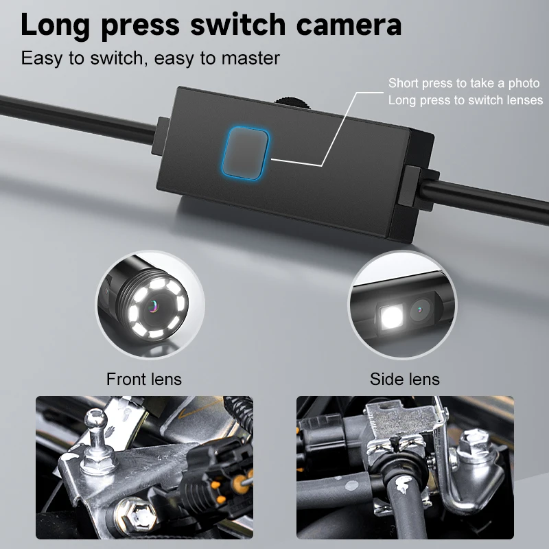 Industrail Endoscope 3in1 Micro USB Type-C Single Dual Camera for IOS iphone Android Phones Waterproof Pipe Inspection Borescope