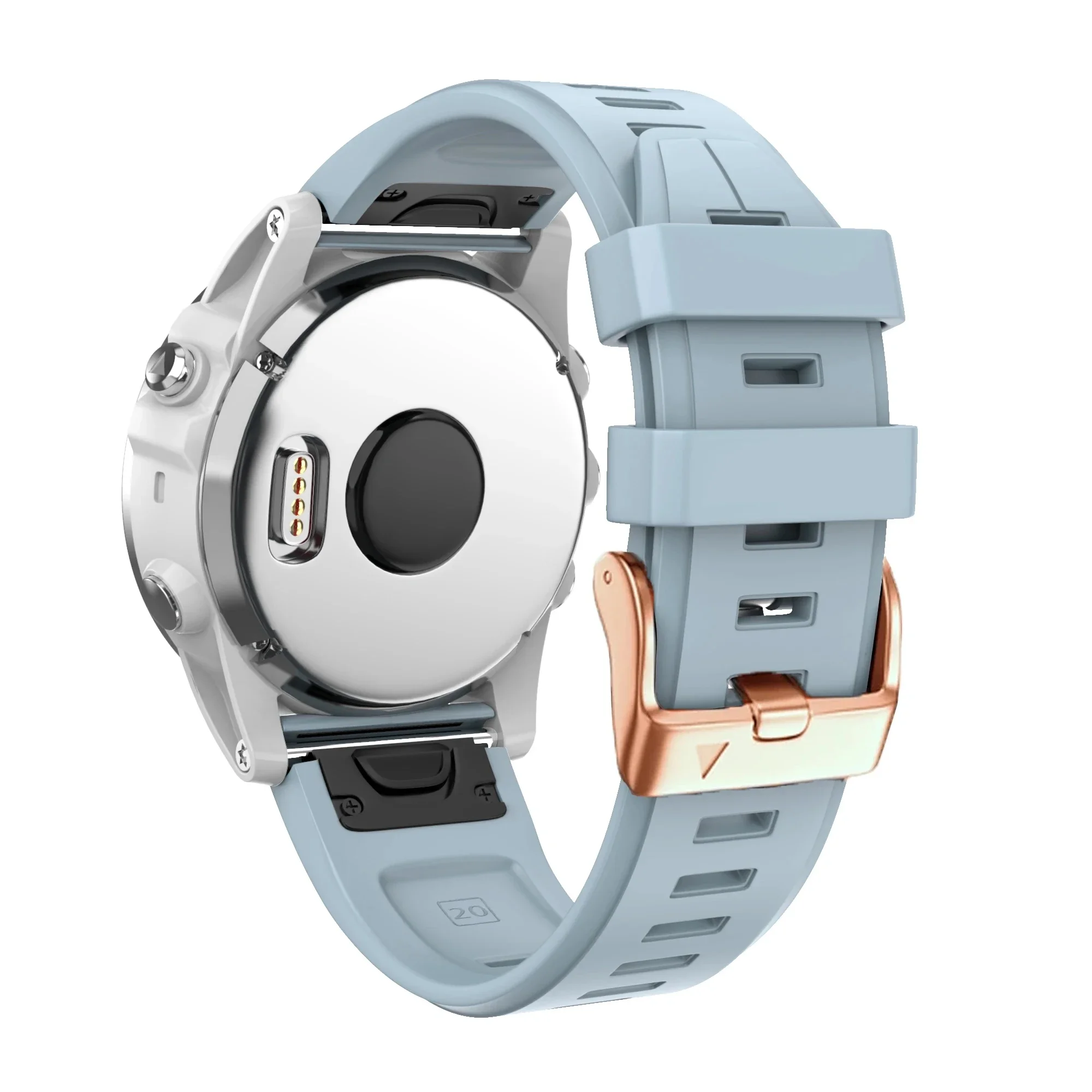 Cinturino di ricambio in Silicone da 20mm per Garmin Fenix 6S 6SPro 5S Plus 7S Pro Wristband cinturino con fibbia in oro rosa Quickfit