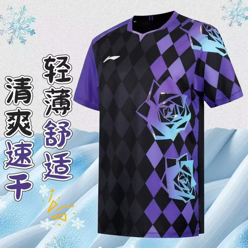 2026 New Table Tennis Sportswear Badminton Short-sleeved Tops Competition Suits T-shirts Breathable Sweat-absorbent Deodorant