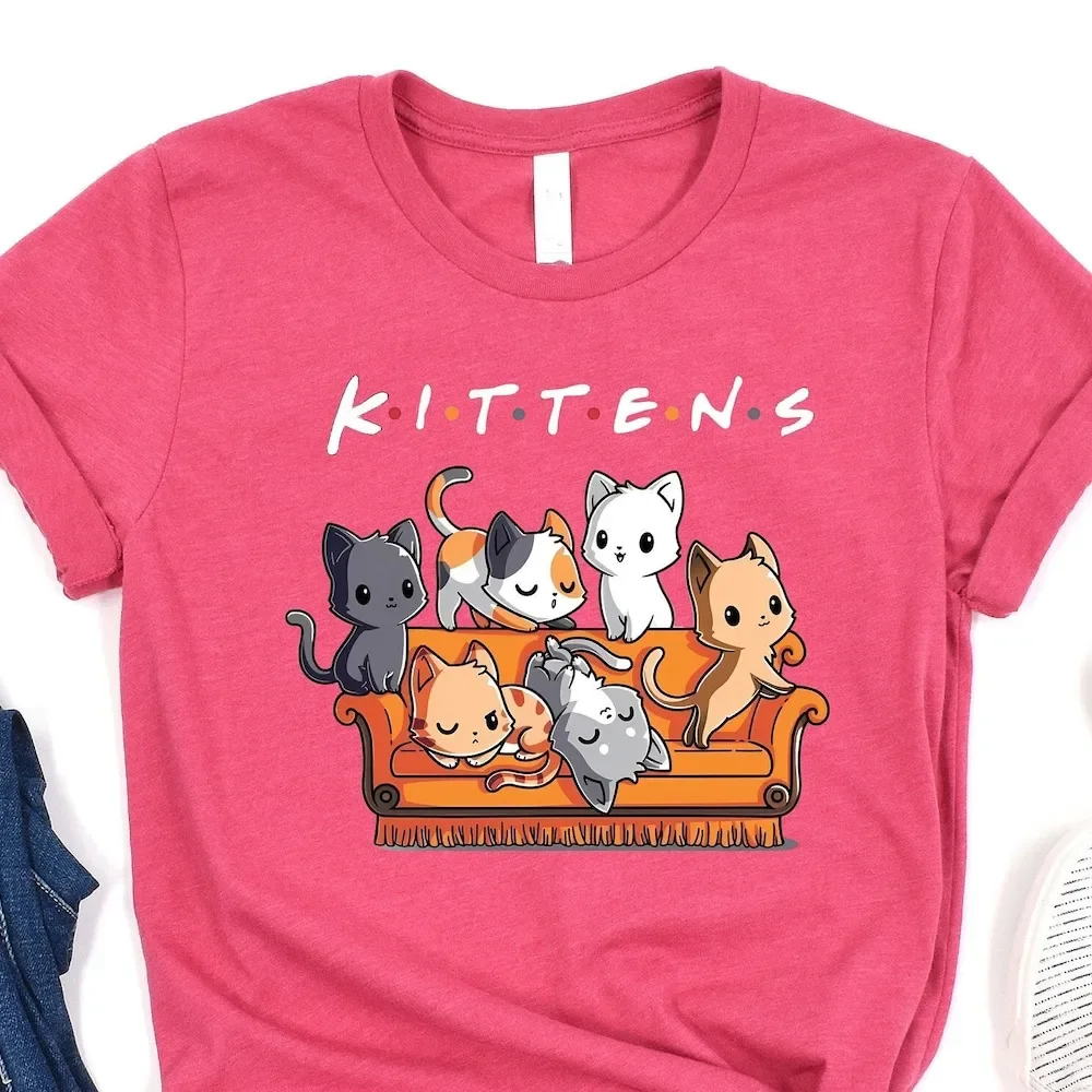 Kittens T Shirt Cute Couch Kids Kitten Love Lover For Cat Owner Kawaii