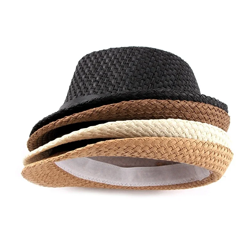 

Summer Fashion Sunscreen Sunshade Jazz Hat Breathable Straw Small Hat Street Leisure Sun Cap Holiday Party Performance Cap