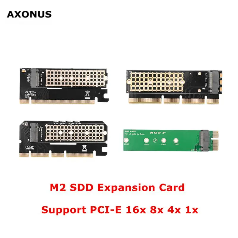 M. 2 placas adaptadoras de alta velocidade SSD de estado sólido Protocolo NVMe para placas de expansão de desktop PCI-E16x 4x8x 1x