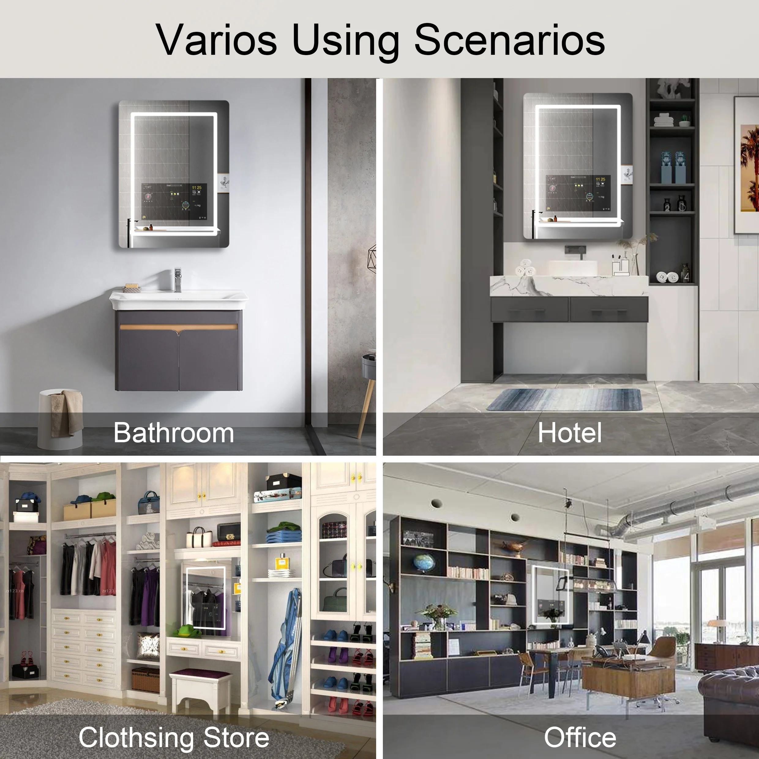 

Gold Seller Bathnology Blue-tooth Android Touch Screen Smart Mirror With LED Light Bathroom Wall Lighted Smart Magic Mirror Tv L