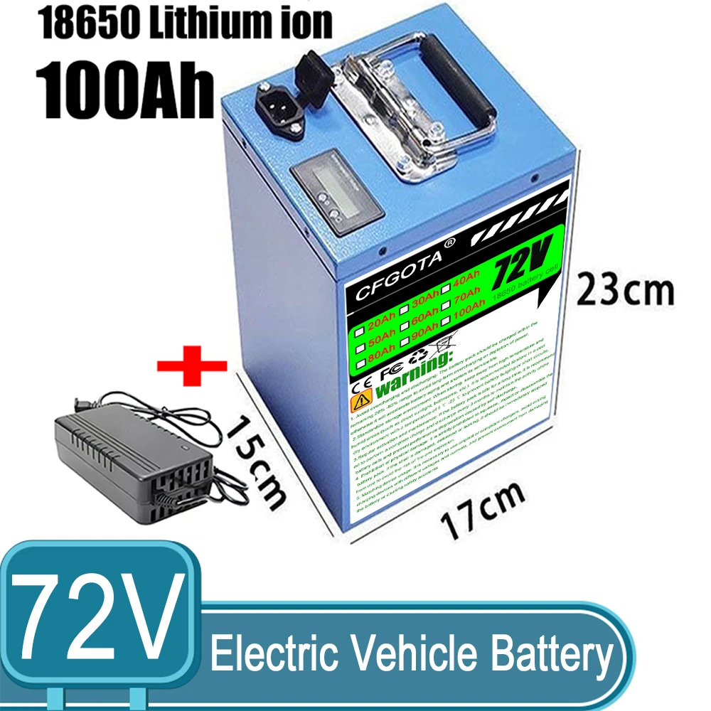 72V 20AH-100AH Lithium-Ionen-Akku mit neuer Kapazität, Lufttransport, geeignet für wasserdichte CityCoco Elektroroller