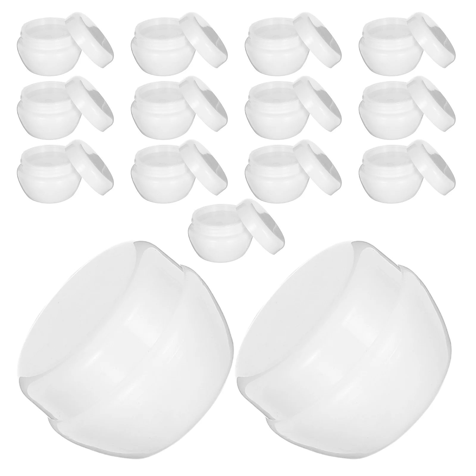 

15Pcs Mushroom Style Jars Mini Travel Containers Leak Proof Cream Lotion Packaging Bottles for Toiletry