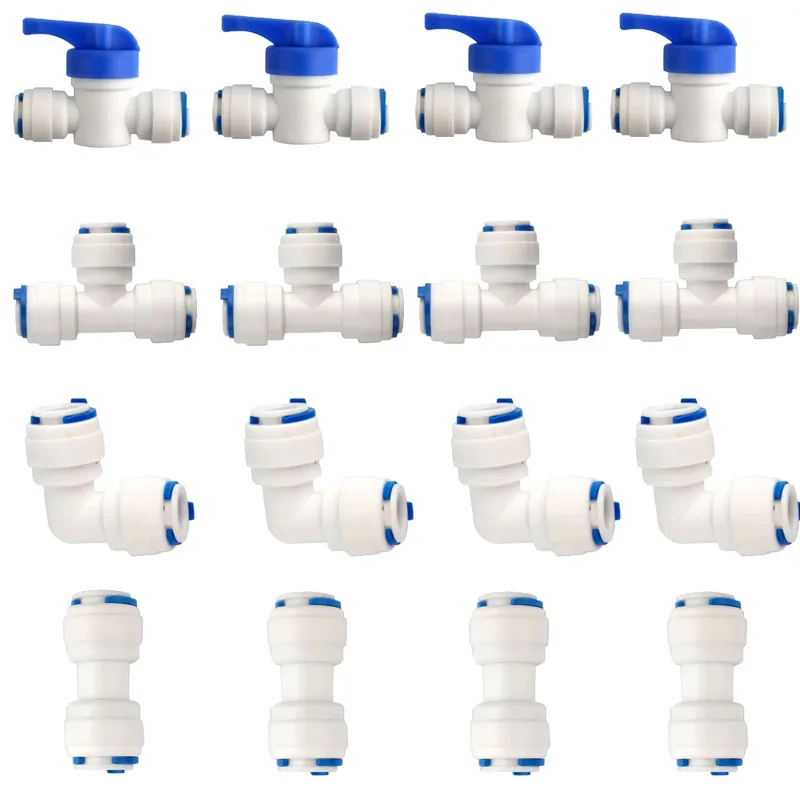 

3/8" O.D.Quick Connect Fittings,Food Grade 3/8" Push to Connect Fittings,3/8" Water Line Fittings For RO(Reverse Osmosis) System