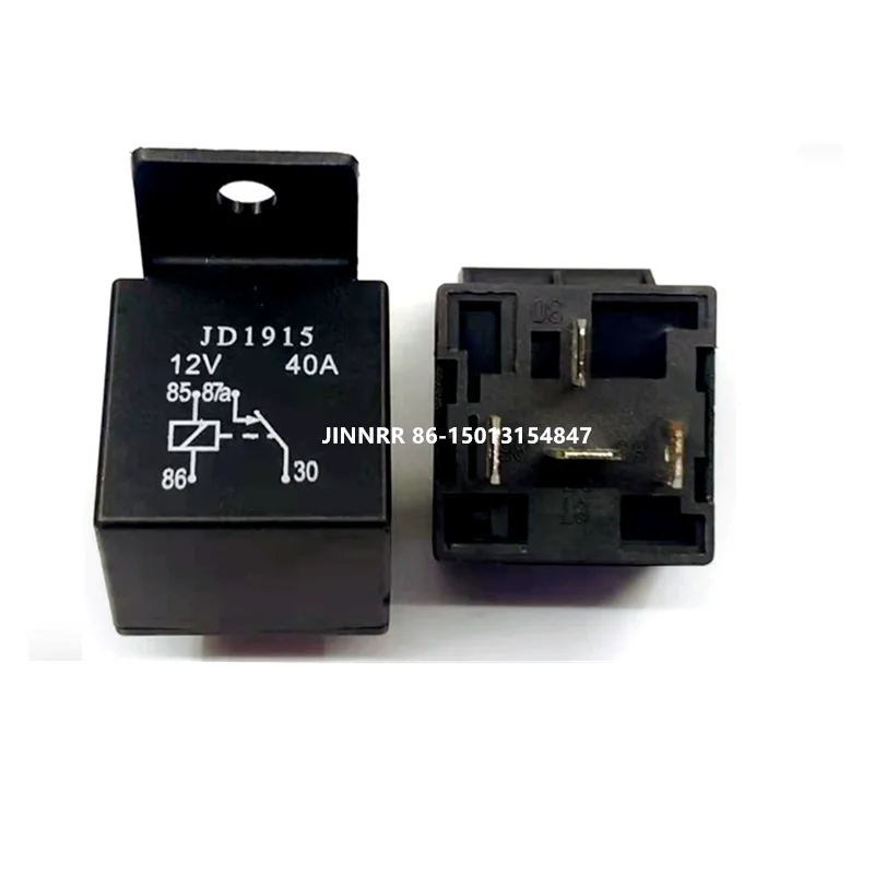 10 szt. Przekaźnik nowa dostawa JD1915 12V 40A 4-pin z nawigacją GPS z podstawką normalnie zamknięty przekaźnik