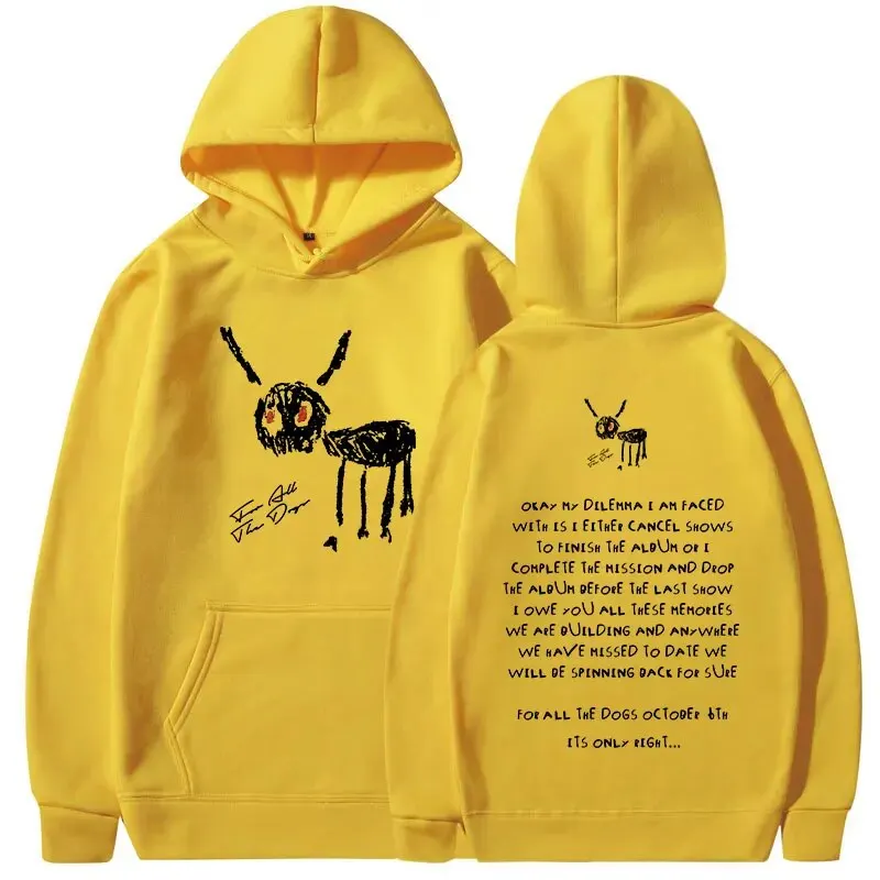 Autumn Rapper Drake For All The Dogs Print Hoodies Men Women New Fashion Sweatshirts Hoodie Pullovers Tracksuits Unisex Clothing