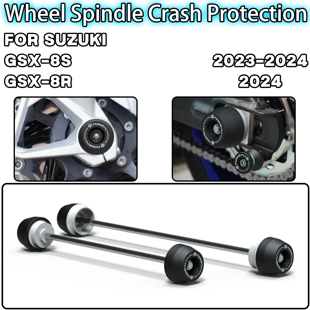 

For SUZUKI GSX-8S 2023-2024 GSX-8R 2024 Motorcycle accessories Front Rear Wheel Spindle Crash landing Protector