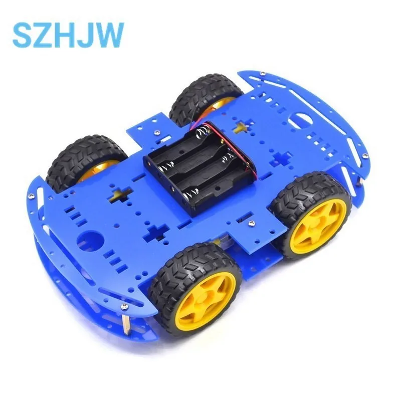 Motor Smart Robot Car Chassis Electronic Manufacture DIY Kit Speed Encoder Battery Box 4WD 4 Wheel Drive Car