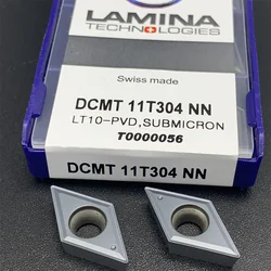 10個のラミラdcmt11t304 nnlt10cncインサート超硬フライスインサートdcmt11t304 nn LT10-PVD