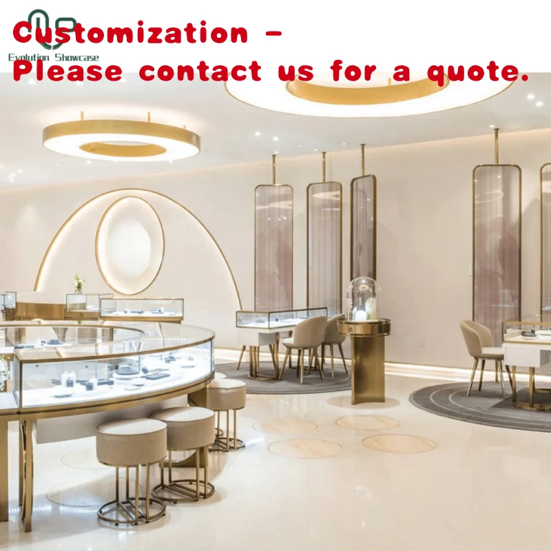 

на заказ. Индивидуальная витрина ювелирного магазина. Набор витрин для ювелирных изделий. Шкафы. Дизайн интерьера ювелирного магазина.