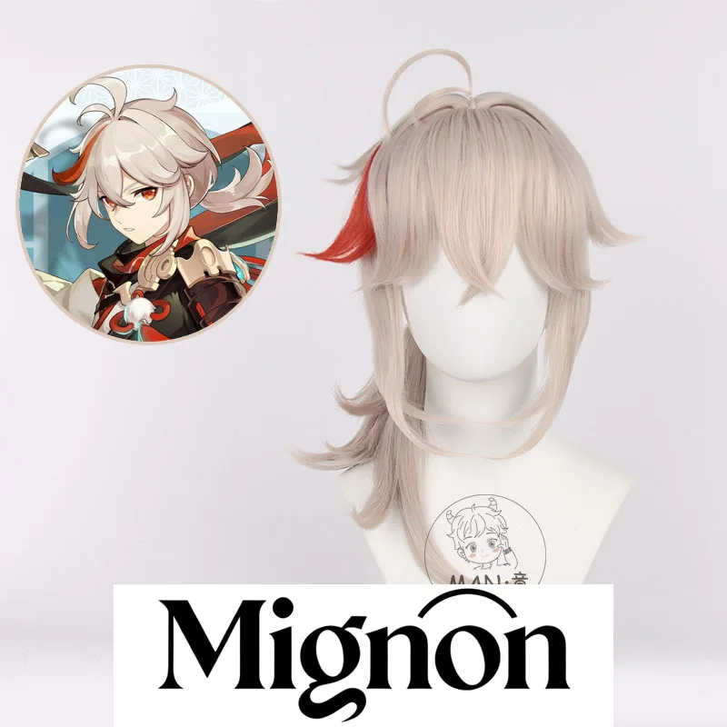 

Genshin Impact Kaedehara Kazuha Косплей Парик Inazuma Выделенный хвост Колючий легкий стиль Подарок на Хэллоуин