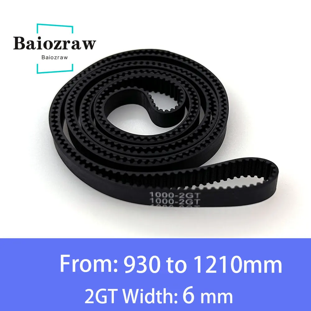 3D Printer Bagian GT2 6Mm Loop Tertutup Karet Timing Belt 930 950 960 976 1000 1040 1100 1110 1136 1140 1164 1180 1210Mm 2GT 1Pcs