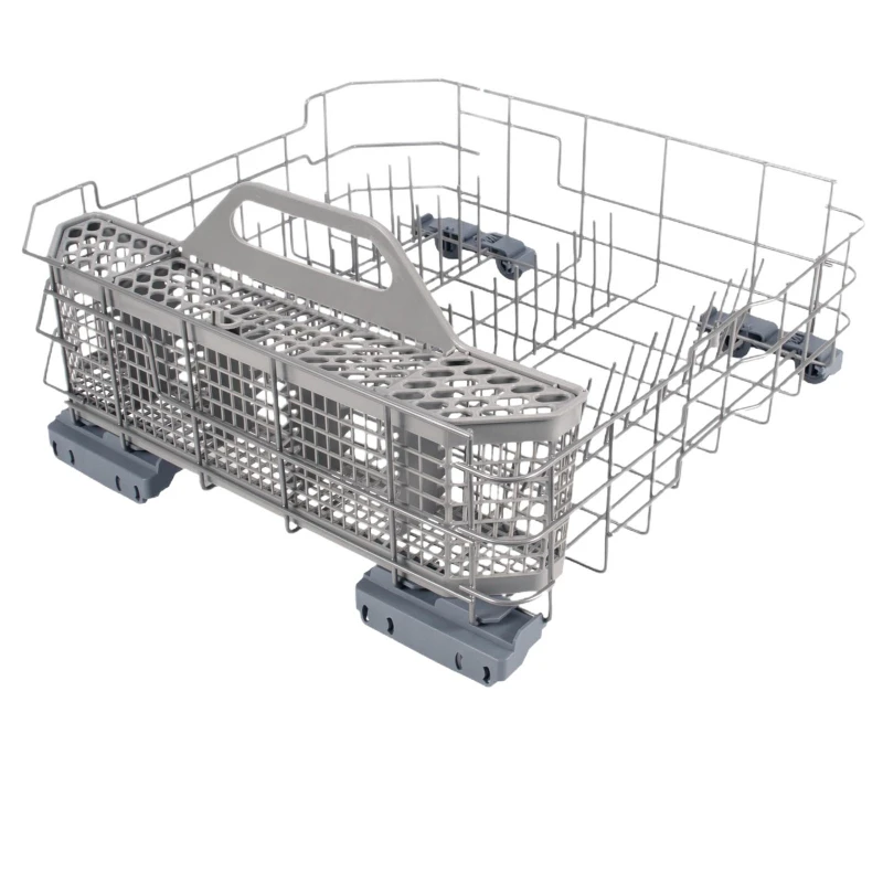 Dishwasher lower dish rack, components and WD28X10128 silverware basket