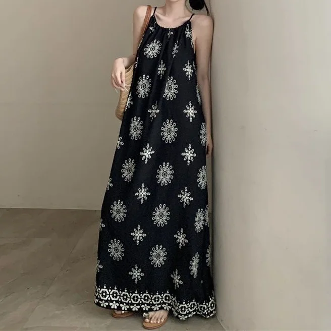 

2026 Chinese ethnic style jacquard camisole dress for women's summer new style temperament dress