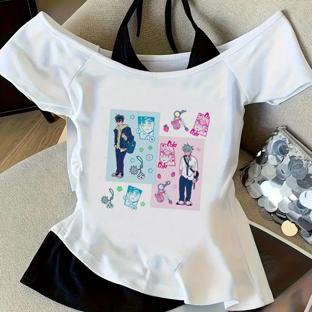 Camiseta crop top Alien Stage para adolescentes, estilo kawaii vintage gyaru, streetwear, divertida, estilo años 2000, liquidación, Japón, verano