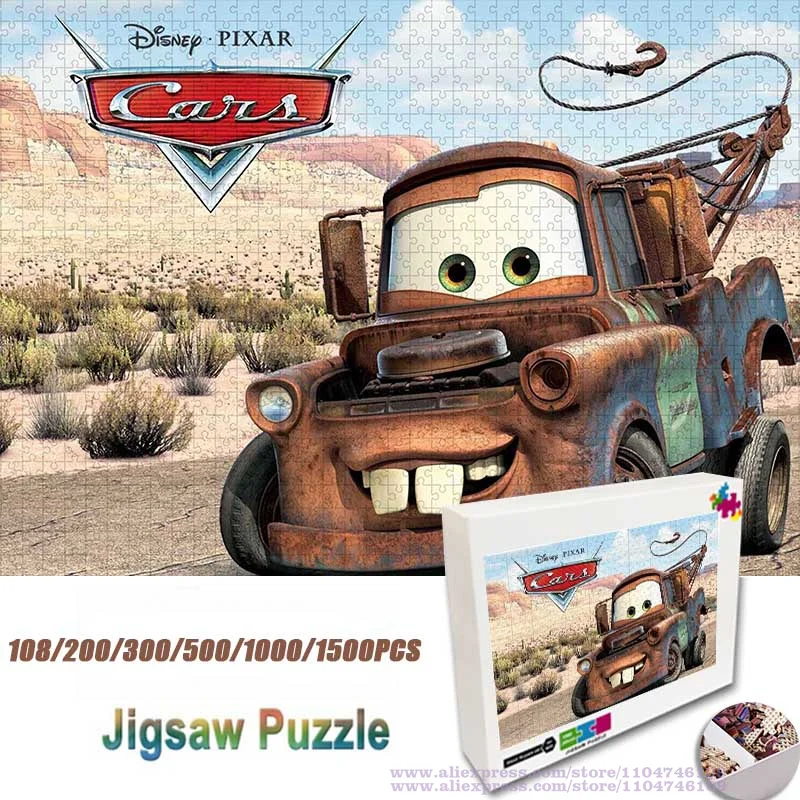 

Disney Anime Cars Puzzle Jigsaw Cartoon Anime Cars Jigsaw 108/200/300/500/1000/1500Pcs Intelligence Puzzles for Kids