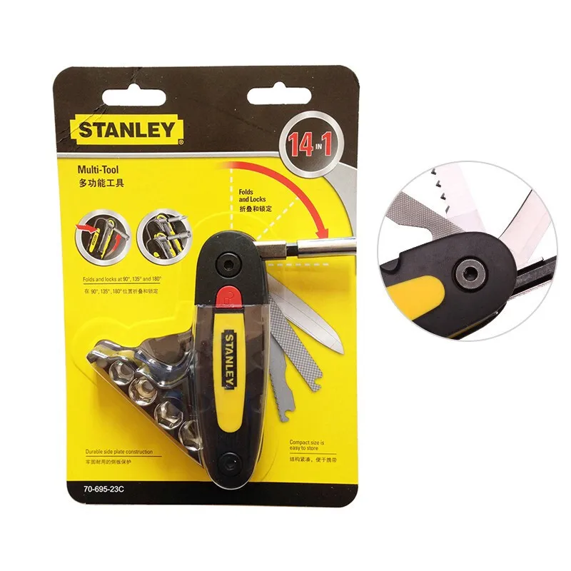 STANLEY 70-695-23C 14-In-1 Multifunctional Tool Hand Tool Sets Screwdriver Cross A Hexagonal Bit Socket Combination