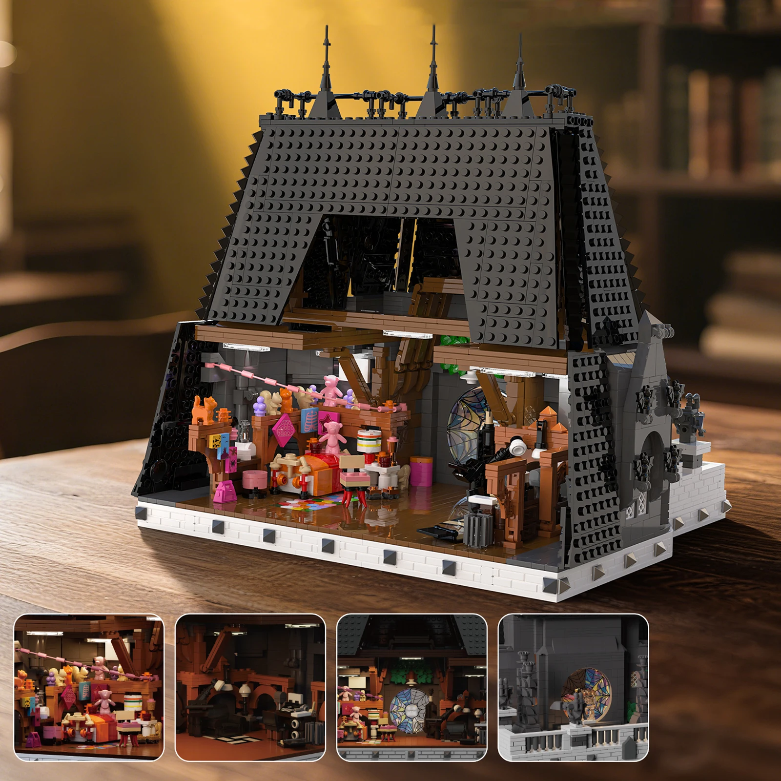 

2659PCS Wednesday's Dorm Room Street View Building Blocks Model Toys Assembly MOC House Bricks Ideal Christmas Halloween Gifts