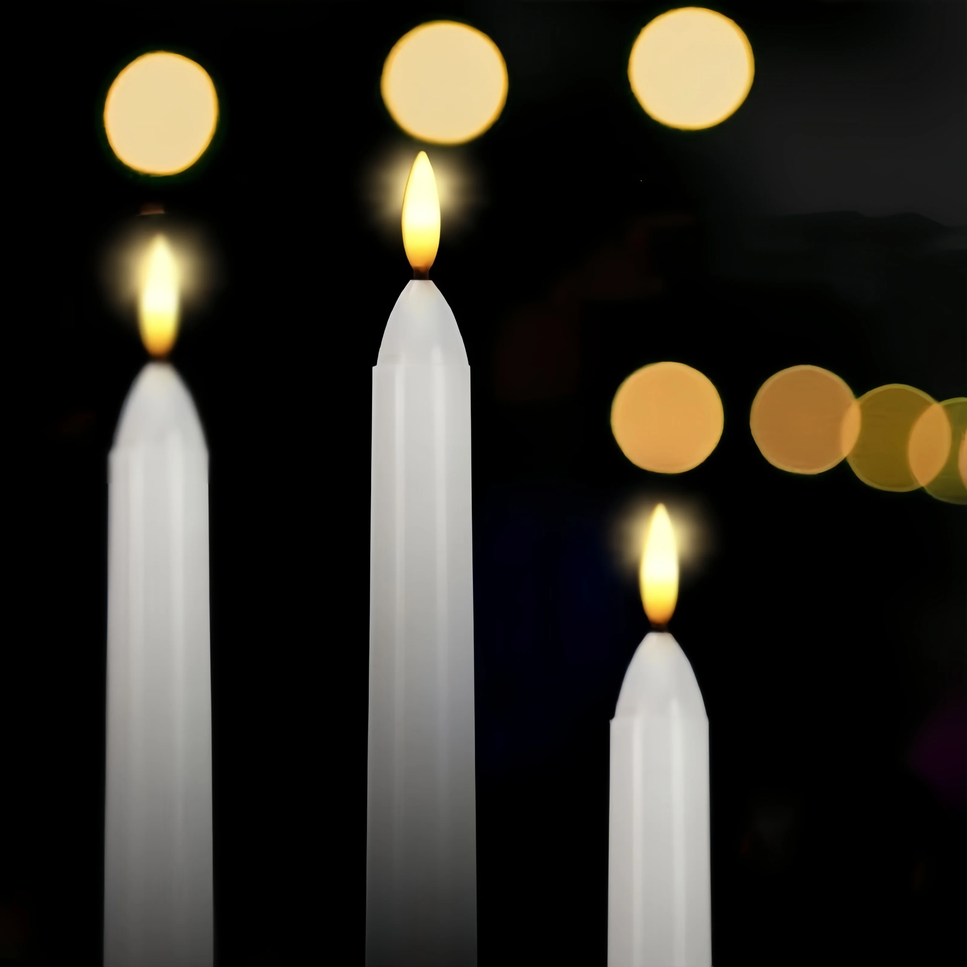 Led Taper stick Candle flickering w/10-key Remote Timer 3D wick Rechargeable Flameless Candlestick Christmas Home Wedding party