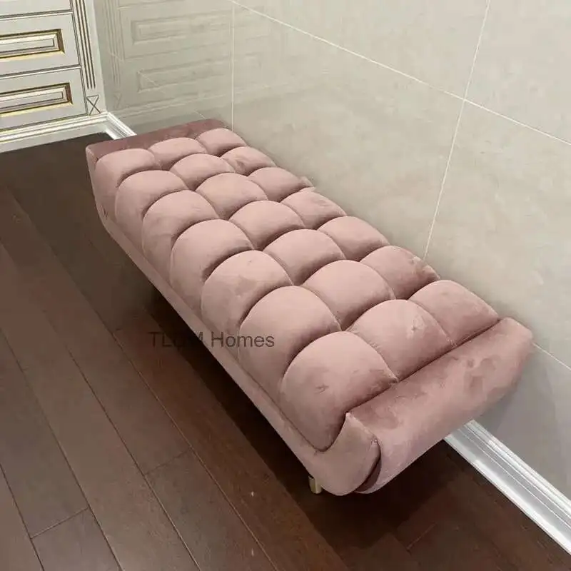 

Nordic Sofa Stool Minimalist Cloakroom Living Room Bench Clothing Store Shoe Changing Stool Light Luxury Bed End Sofa Cushion