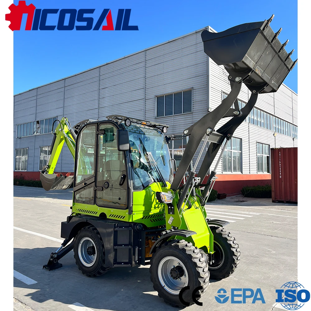 

Nicosail Compact Backhoe CE Approved Euro 5 Durable Multifunctional Loader for Garden Orchard Building Work