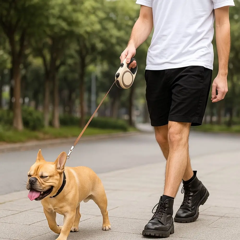 

Fashionable Wear-resistant Pet Dog Leash Adjustable Automatic Extending Dog Walking Leash Anti-bite Automatic Dog Leash Travel