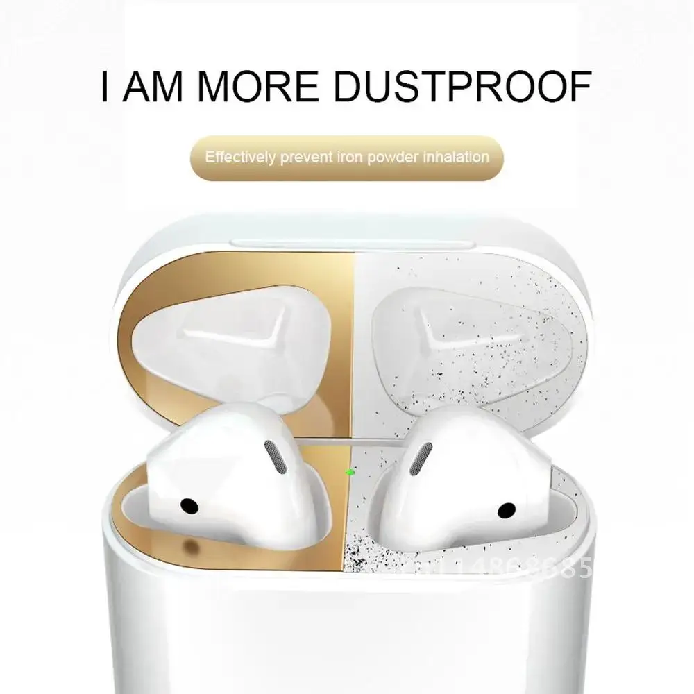 Guarda contra poeira para AirPods 1 e 2, caixa, película de proteção interna, capa adesivos, fone de ouvido à prova de poeira