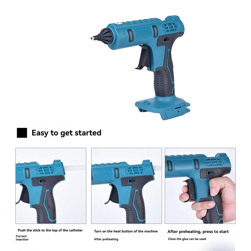 Pistolet do kleju na gorąco 100W Narzędzie do naprawy sprzętu AGD Akumulatorowy elektryczny pistolet do temperowania ciepła do akumulatora 18V