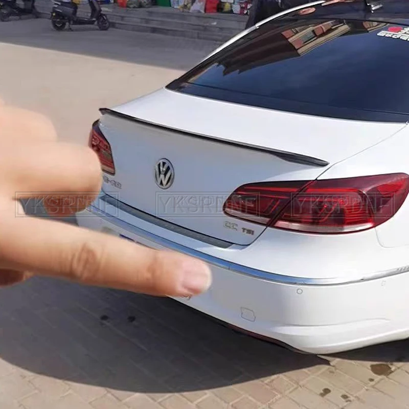 For Volkswagen VW Passat CC 2009-2016 Auto ABS Plastic Unpainted Color Rear Trunk Wing Lip Spoiler Car Accessories