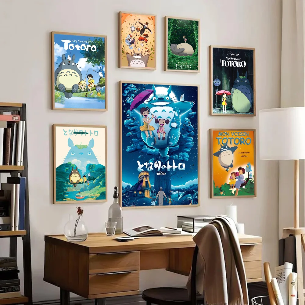 

TOTORO Self-adhesive Art Poster Whitepaper Prints Posters Artwork Home Decor