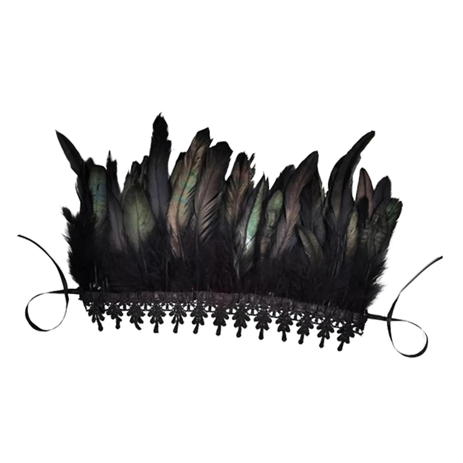 Gothic Costume Feather Cape for Halloween Masquerade Party Feather Scarf Necklace Wrap Poncho Cloak Women