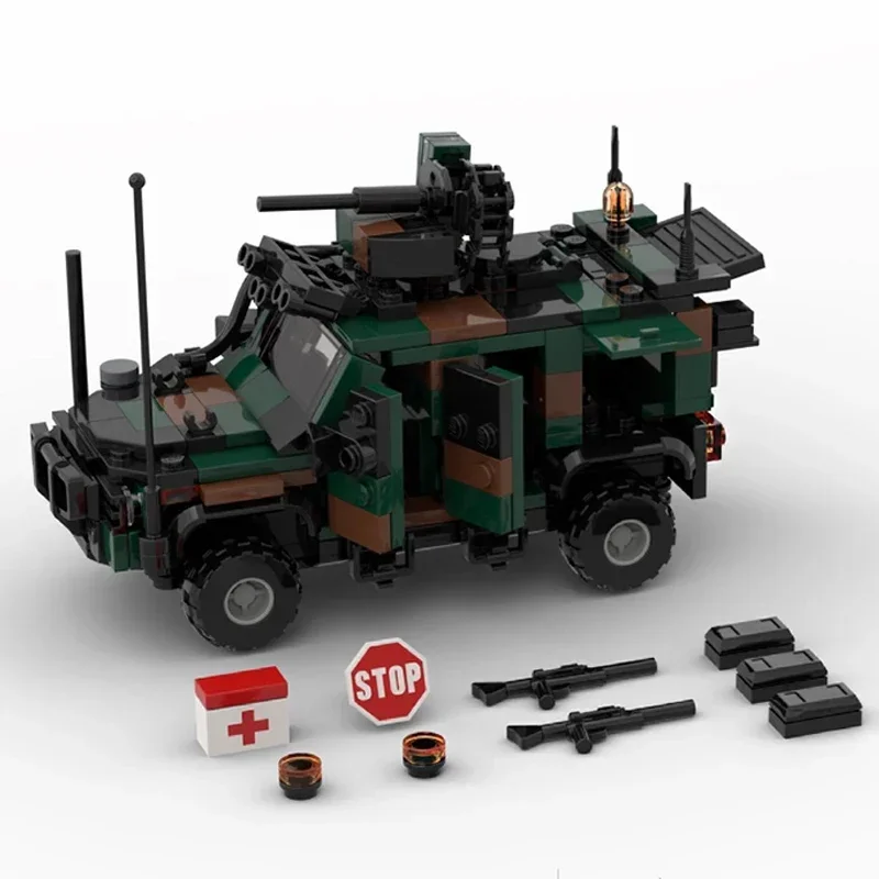 Moc tijolos de construção modelo de carro militar do exército italiano lmv tecnologia de carro blocos modulares presentes brinquedos para crianças conjuntos diy montagem