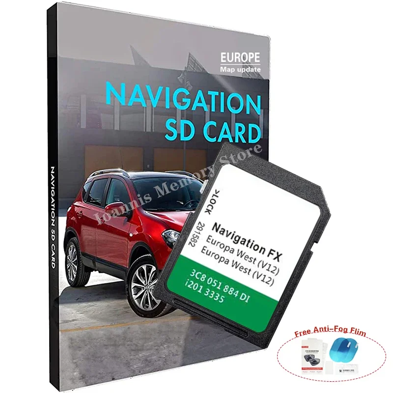 RNS 310 Navi Sat Nav FX SD Card Map for VW Navigation Europe Compatible for Volkswage V12 West